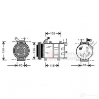 Компрессор кондиционера VAN WEZEL 8HMJP Opel Omega (B) 2 Седан 2.5 TD (F69) 130 л.с. 1994 – 2003 3700k021 603 7K021