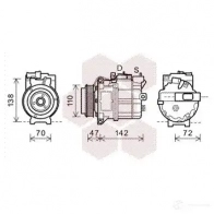 Компрессор кондиционера VAN WEZEL Land Rover Range Rover 3 (L322) Внедорожник 4.4 4x4 306 л.с. 2005 – 2012 SMY97V 6 002K208 0200K208