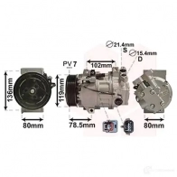 Компрессор кондиционера VAN WEZEL NJ K1X 4300K620 476305 5410909631833 - Изображение 2