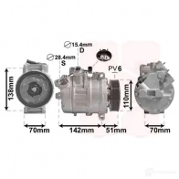 Компрессор кондиционера VAN WEZEL 5410909498214 458208 BGD9K 1 0600K417 - Изображение 2