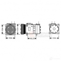 Компрессор кондиционера VAN WEZEL AEMP82 6002K0 03 1423214379 0200k003