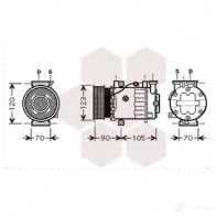 Компрессор кондиционера VAN WEZEL Fiat Marea (185) 1 Универсал 2.0 150 20V 150 л.с. 2001 – 2002 7Z3FY 6017K3 61 1700K361