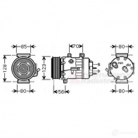 Компрессор кондиционера VAN WEZEL 4000k307 474729 W6IUD 6040K30 7