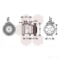 Компрессор кондиционера VAN WEZEL 6025K18 1 M1B86IJ Honda Shuttle 2500K181