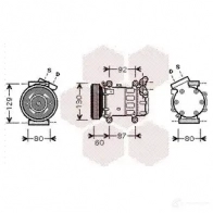 Компрессор кондиционера VAN WEZEL Renault Kangoo (KC) 1 Минивэн 1.9 dTi (KC0U) 80 л.с. 2000 – 2024 6043K0 80 4300K080 IGWP3KX