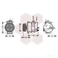 Компрессор кондиционера VAN WEZEL BGZTYVY 0300k314 6003K31 4 456481