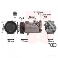 Компрессор кондиционера VAN WEZEL 476300 4300K489 Y20 LU 5410909490751 - Изображение 2