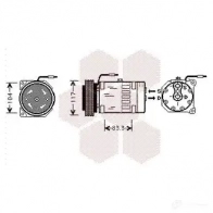 Компрессор кондиционера VAN WEZEL Renault Master (ED) 2 Кабина с шасси 2.8 dTI 114 л.с. 1998 – 2001 AWC3VK 4300K403 6043K 403