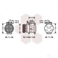 Компрессор кондиционера VAN WEZEL Kia Carnival (GQ) 2 Минивэн 60 83K052 E5VBO 8300K052