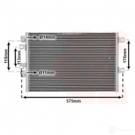 Радиатор кондиционера VAN WEZEL Y9RJI5W 43005341 Renault Kangoo 1 (KC, FC) 1997 – 2007 60 435341