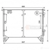 Радиатор кондиционера VAN WEZEL 608 15116 81005116 7B5MLZ SsangYong Rexton