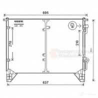 Радиатор кондиционера VAN WEZEL 608 15116 81005116 7B5MLZ 1423217684