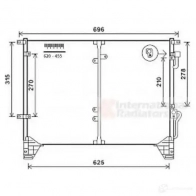 Радиатор кондиционера VAN WEZEL 049FA SsangYong Rexton 608151 15 81005115
