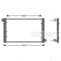 Радиатор кондиционера VAN WEZEL 60175 402 Fiat Brava (182) 1 Хэтчбек 1.2 16V 80 82 л.с. 1998 – 2002 CLGN3PZ 17005402