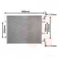 Радиатор кондиционера VAN WEZEL ME5CXQ 43005459 476184 6 0435459 - Изображение 2