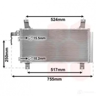 Радиатор кондиционера VAN WEZEL 60275 157 TJIK7 Mazda 6 (GG) 1 Седан 2.3 166 л.с. 2002 – 2007 27005157