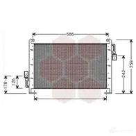 Радиатор кондиционера VAN WEZEL 459836 EDHSW5R 6 0075015 07005015