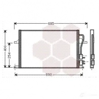 Радиатор кондиционера VAN WEZEL 601 85259 XUWKU Ford Mondeo 2 (GD, BNP) Универсал 2.5 24V SEA 170 л.с. 1999 – 2000 18005259