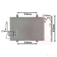 Радиатор кондиционера VAN WEZEL 43005232 OYV1QK 476138 604352 32