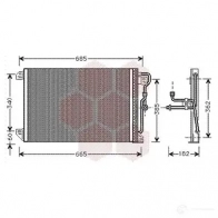 Радиатор кондиционера VAN WEZEL 466788 21005020 60215 020 JB9ARML