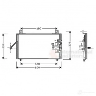 Радиатор кондиционера VAN WEZEL AD79HOD Kia Sephia (FA) 1 Хэтчбек 6083 5003 83005003