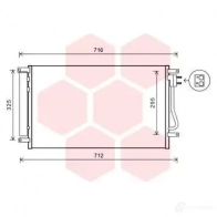 Радиатор кондиционера VAN WEZEL Chevrolet Epica 6008 5038 08005038 AXSSLS