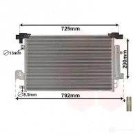 Радиатор кондиционера VAN WEZEL 603252 10 HOO0W 32005210 470891 - Изображение 2