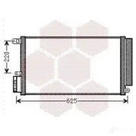Радиатор кондиционера VAN WEZEL 01005115 455559 F9OSH 6001511 5