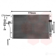 Радиатор кондиционера VAN WEZEL ZQD6NR 481713 58005277 6058 5277 - Изображение 2