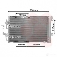 Радиатор кондиционера VAN WEZEL Opel Astra (H) 3 Хэтчбек 1.8 (L48) 125 л.с. 2004 – 2010 37005367 6037536 7 PQ0CTE