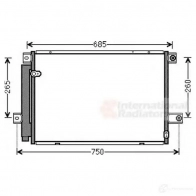 Радиатор кондиционера VAN WEZEL 53005559 Toyota Avensis (T250) 2 Универсал 2.2 D CAT (ADT251) 177 л.с. 2005 – 2008 6 0535559 A49PD4