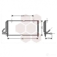 Радиатор кондиционера VAN WEZEL 602 15027 XP1WFG9 21005027 Jeep Cherokee (XJ) 2 Внедорожник 2.5 121 л.с. 1995 – 2001