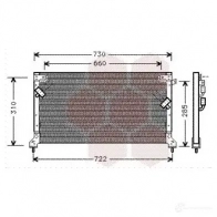 Радиатор кондиционера VAN WEZEL 51005040 6 0515040 OGQOJL Subaru Legacy (BG) 2 Универсал 2.2 i 4WD 131 л.с. 1996 – 1998