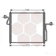 Радиатор кондиционера VAN WEZEL 6018535 8 464517 LOOGIXG 18005358