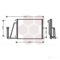 Радиатор кондиционера VAN WEZEL GKRC8E 472254 37005265 6037 5265