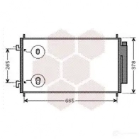 Радиатор кондиционера VAN WEZEL 6 0255214 G280P 25005214 Honda CR-V 3 (RE) Кроссовер 2.0 i VTEC (RE5) 150 л.с. 2007 – 2012