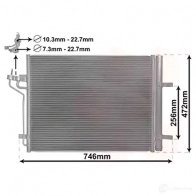 Радиатор кондиционера VAN WEZEL 5410909528768 1208114783 R03U M 18015710