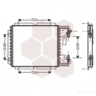 Радиатор кондиционера VAN WEZEL 476126 604351 87 43005187 QQ4QQO