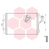 Радиатор кондиционера VAN WEZEL 6082530 8 486164 REIC2FX 82005308 - Изображение 2