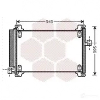 Радиатор кондиционера VAN WEZEL 60175 327 AOU4F1W 17005327 Fiat Multipla (186) 1 Минивэн 1.6 16V GPL 103 л.с. 2001 – 2010