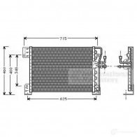 Радиатор кондиционера VAN WEZEL Jeep 21005005 6021 5005 LC5D2