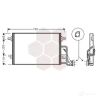 Радиатор кондиционера VAN WEZEL Volkswagen Passat (B5) 3 Седан 4.0 W8 4motion 275 л.с. 2001 – 2004 58005190 IKLFRV 605851 90