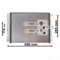 Радиатор кондиционера VAN WEZEL 82005373 6082537 3 Y0GQW 486173 - Изображение 2