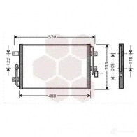 Радиатор кондиционера VAN WEZEL 17005245 463418 UGNINN6 601 75245