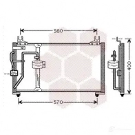 Радиатор кондиционера VAN WEZEL Kia Clarus (K9A, GC) 1 1996 – 2001 83005062 60835 062 AVY14GV