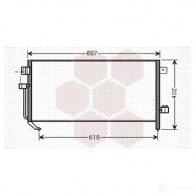 Радиатор кондиционера VAN WEZEL Subaru CXK5JT 6051506 0 51005060