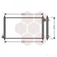 Радиатор кондиционера VAN WEZEL Honda Accord 6 (CE, CD, CF) 1997 – 2002 602551 07 25005107 BJ91TWJ