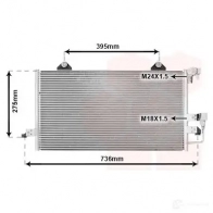 Радиатор кондиционера VAN WEZEL 03005118 60 035118 WGXC3 Audi A6 (C4) 1 Универсал 1.8 125 л.с. 1995 – 1997