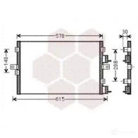 Радиатор кондиционера VAN WEZEL 60075 114 459858 5FQXI 07005114