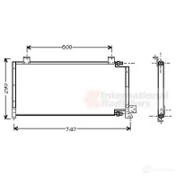 Радиатор кондиционера VAN WEZEL 21005021 60215 021 Jeep Cherokee (XJ) 2 1983 – 2001 APLYT